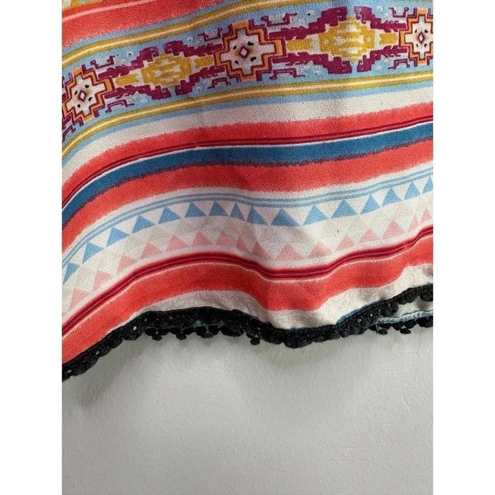 Zoe & Rose Band Of Gypsies colorful Blouse size medium juniors